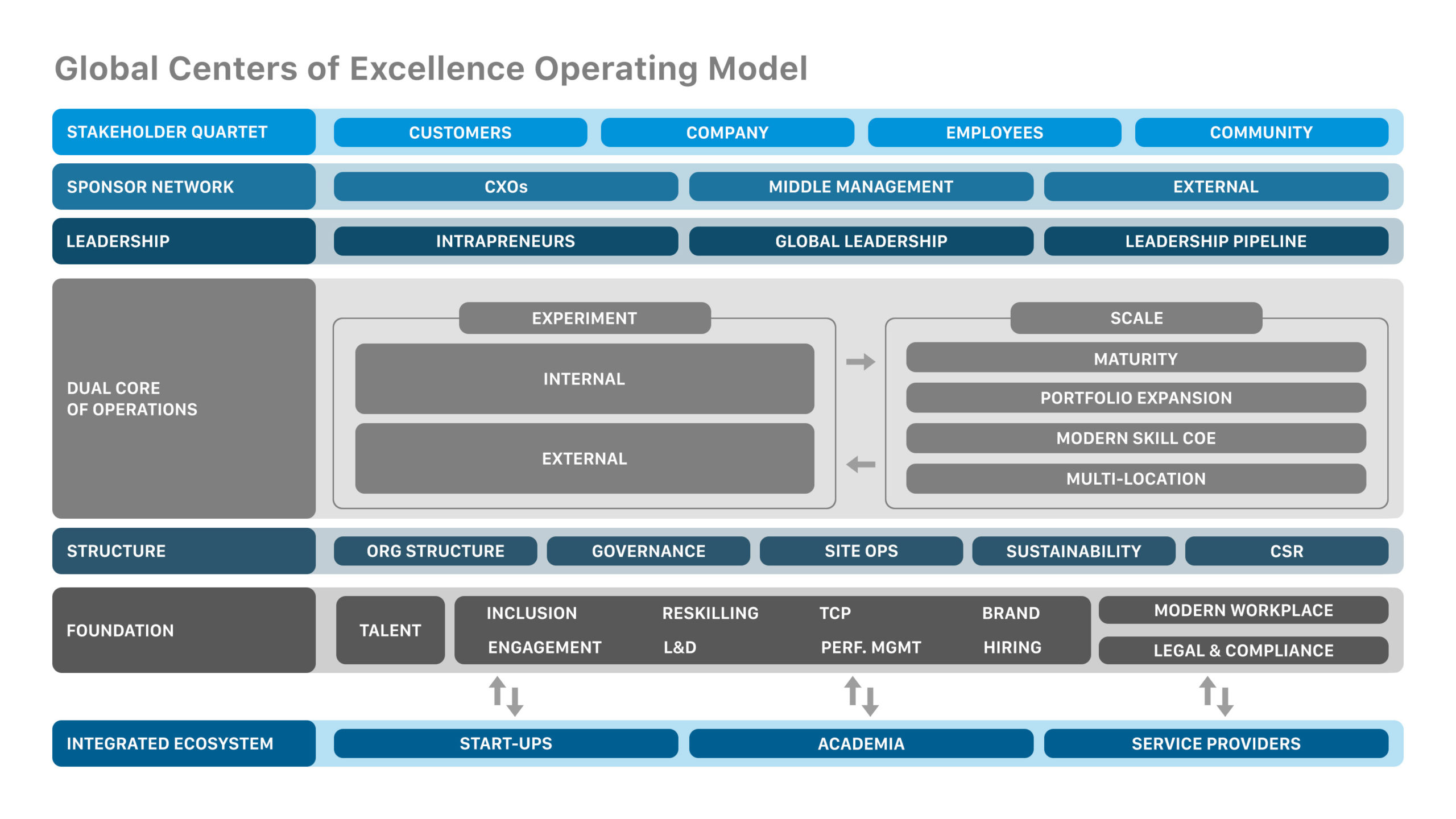 Global center of excellence operating model 