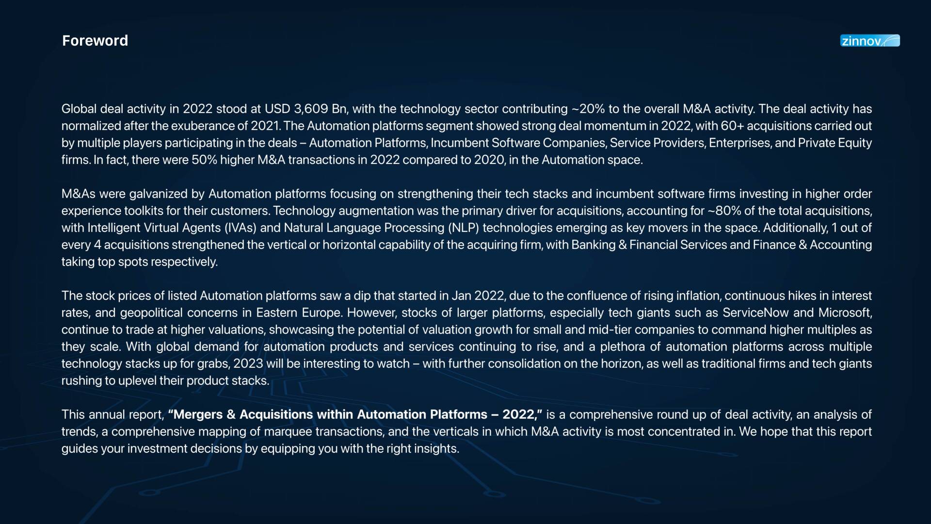 Zinnov Mergersandacquisitionsinautomationplatforms20222